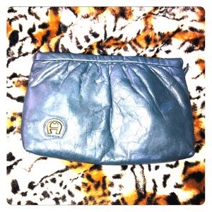 Small navy clutch